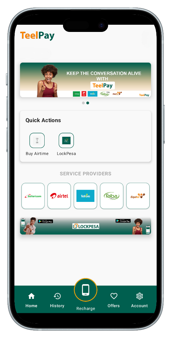 How to buy airtime in the TeelPay app